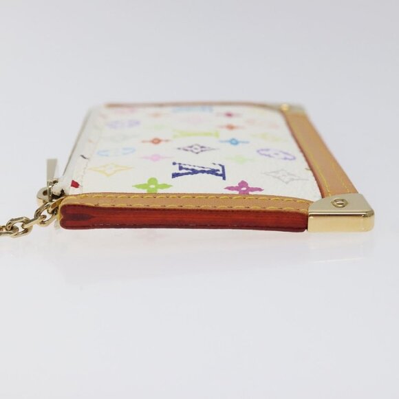 LOUIS VUITTON Monogram Multicolor Pochette Cles Purse White M92655 Auth 116241AM - Picture 4 of 16